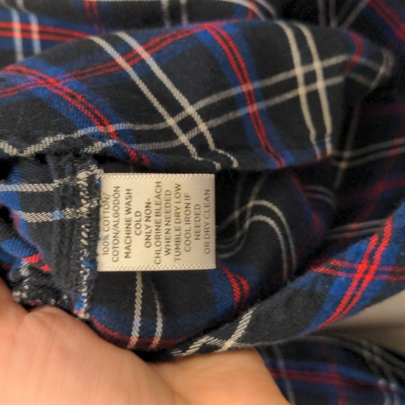 Loft Plaid Flannel Tunic Blouse - Picture 6 of 7